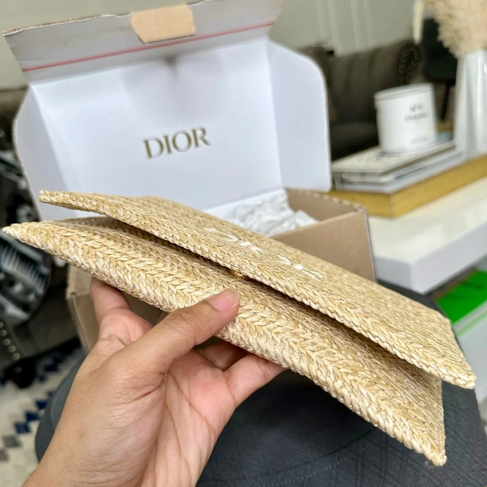 Dior Raffia Clutch